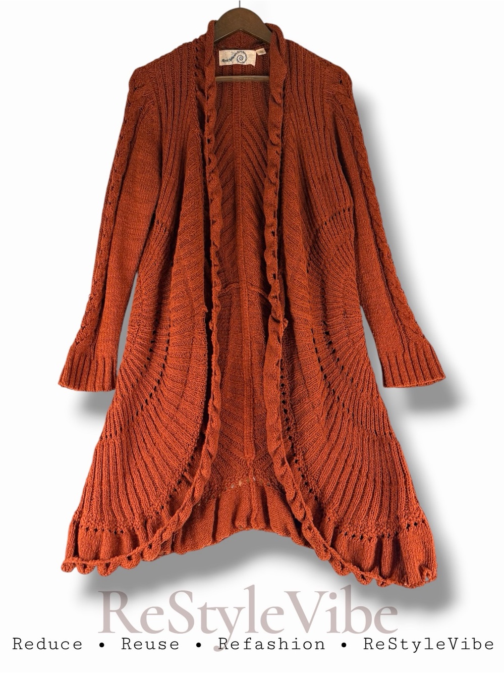 ROSIE NEIRA ANTHROPOLOGIE Women’s Size L Sweater Cardigan Longline Loose Knit